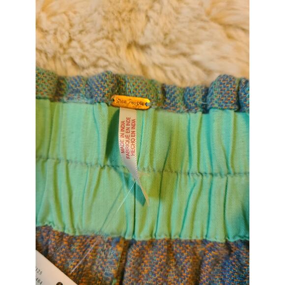 Free People paperbag Boho striped shorts size Small - Picture 3 of 8